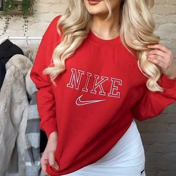 SWEATSHIRT N!KE RED LAYERED - Picture 2 of 2